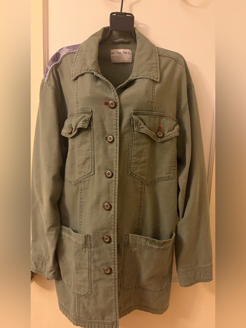 We The Free Olive Green Spruce military American flag 🇺🇸 Jacket - Picture 5 of 16